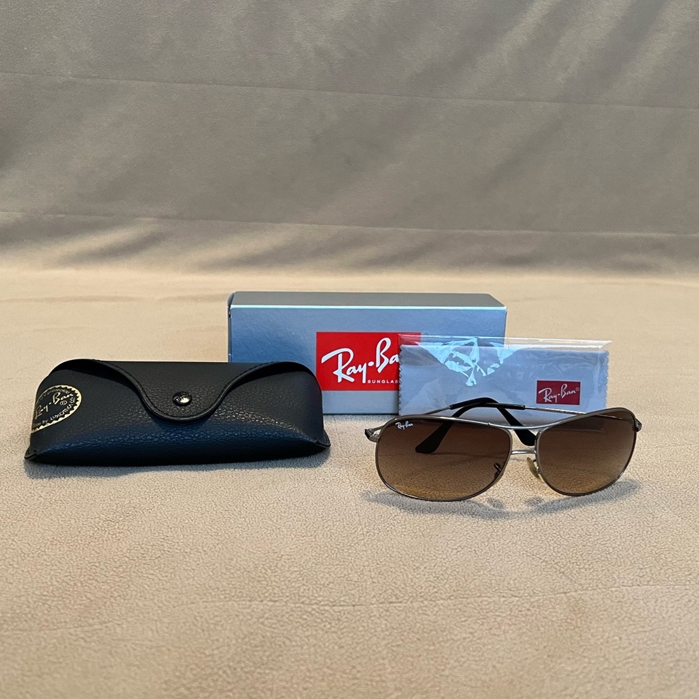 Ray-Ban Rb3267 Brown Gradient Silver Frames - image 1